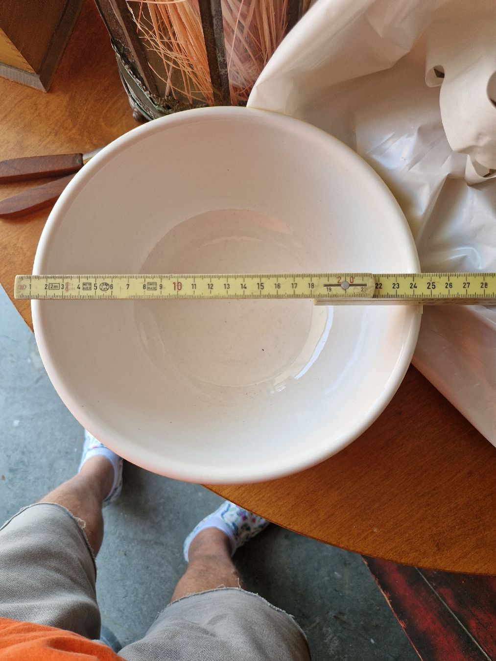 Rössler Ciotole: Teigschüssel Rösslergelb weiss Durchmesser 25cm, oder 30cm – Usato da Mörigen venduto da Clio111 7