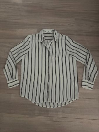 Bluse gestreift offwhite/schwarz/rosa La Redoute Gr. 36