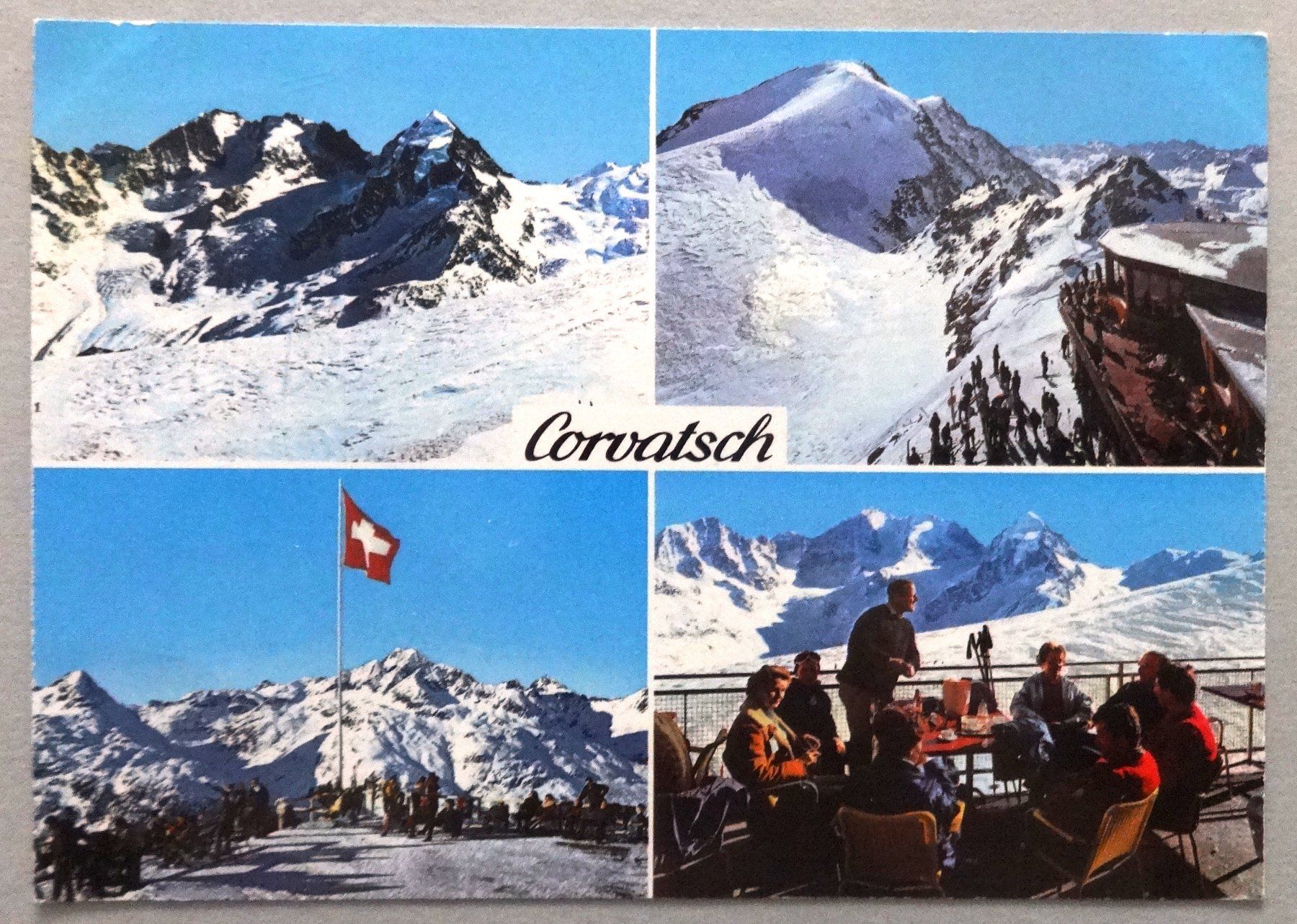 Ansichtskarten: Corvatsch, Piz Corvatsch 3453 m ü.M. – Gebraucht aus Fétigny von Billy2miny