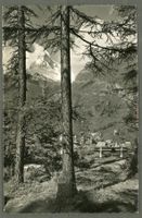 AK sw Zermatt VS mit Matterhorn ≈ 1951 