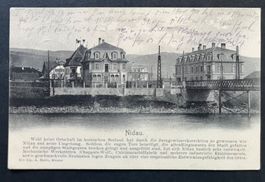 Nidau am Bielersee, Seeland, Wohnhäuser, Stahlbrücken~1910