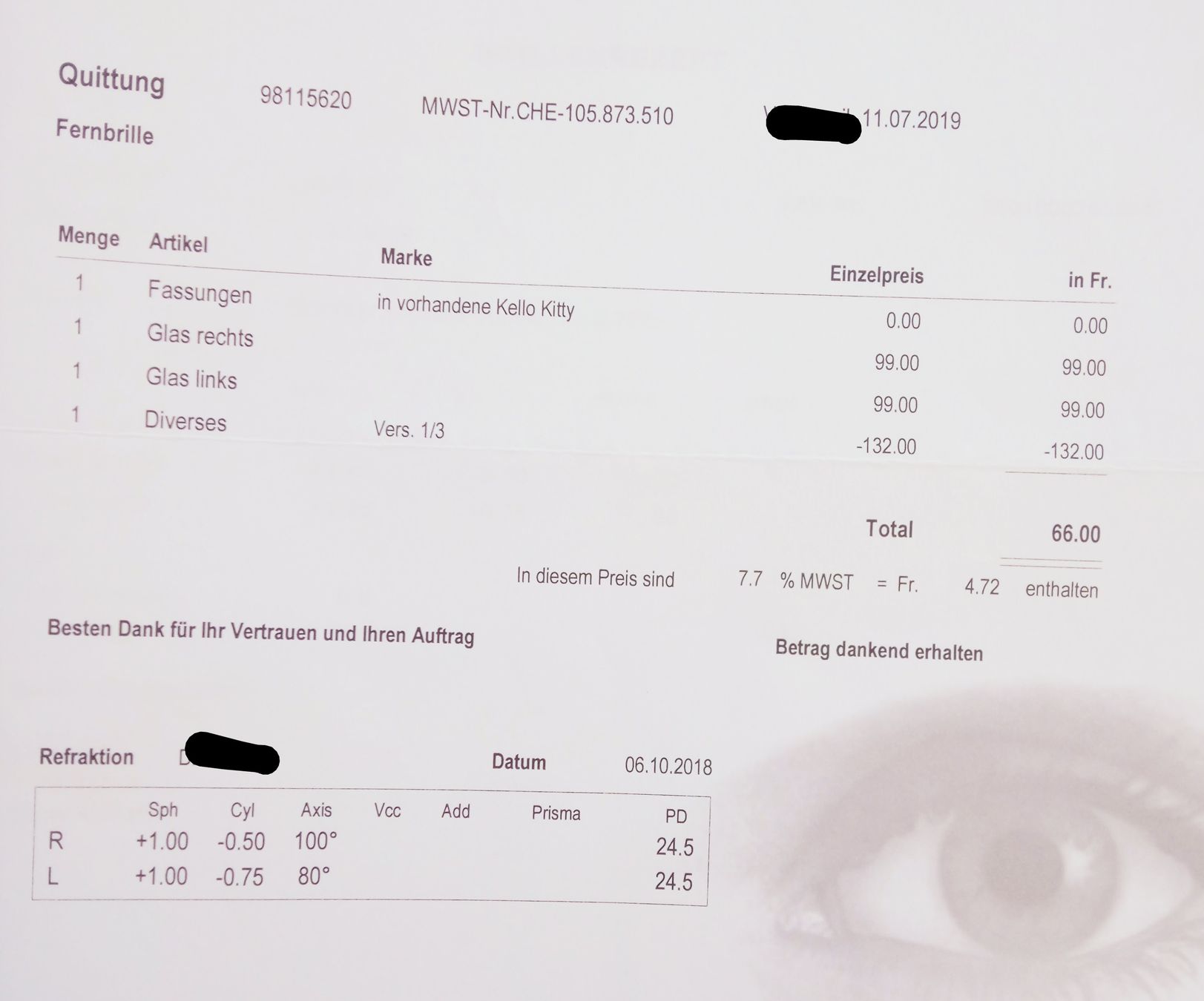 Occhiali & Lenti: Hello Kitty Kinderbrille für Mädchen – Usato da Volketswil venduto da Car1 7