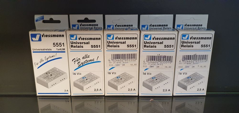 Viessmann 5551 Relais Universel 1 X 4UM – Bistable, 4 Commutateurs, 300mA, 2A, Pour Modélisme