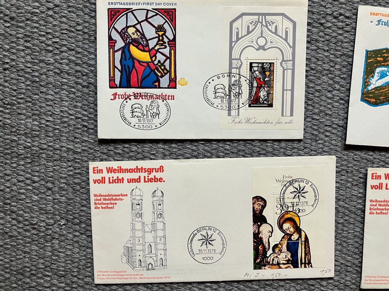 Alle Briefmarken: 15 Belege Weihnachten 1976-95 – Gebraucht aus Nesslau von zueri6 3