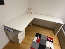 Winkel Schreibtisch Hochglanz 