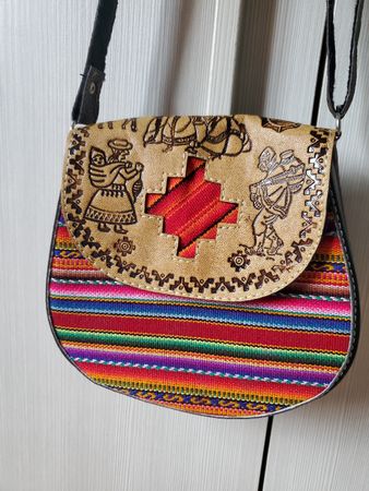 Original Umhängetasche Tasche Peru Leder