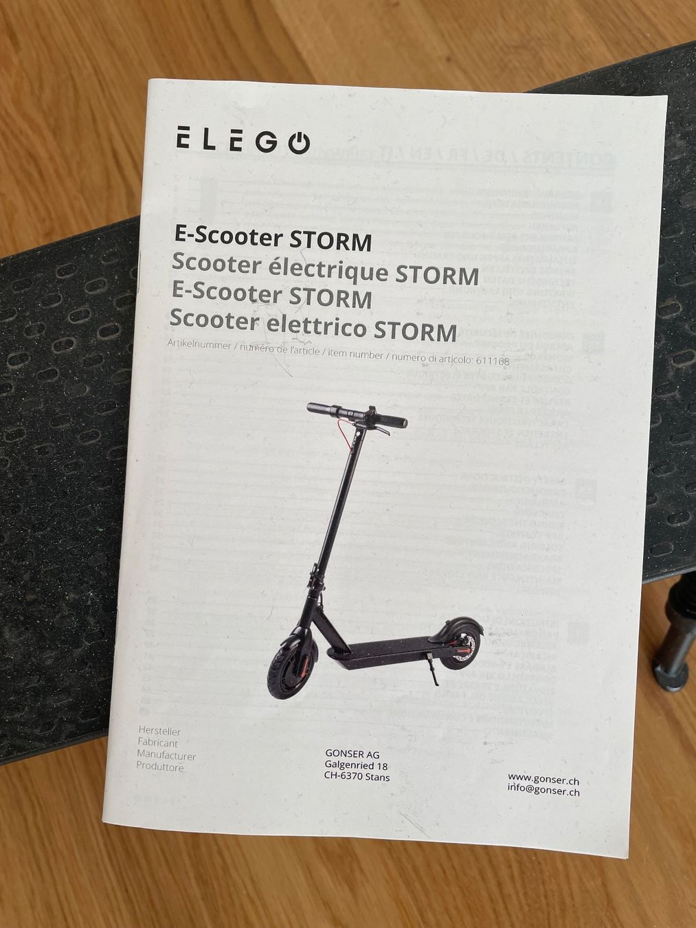 Scooter: Top ELEGO E-Scooter STORM . Fast neu. Ab 1…Fr – Usato da Sursee venduto da Slnko1975 1