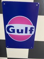 Blechbild GULF - blau und pink 20x30cm