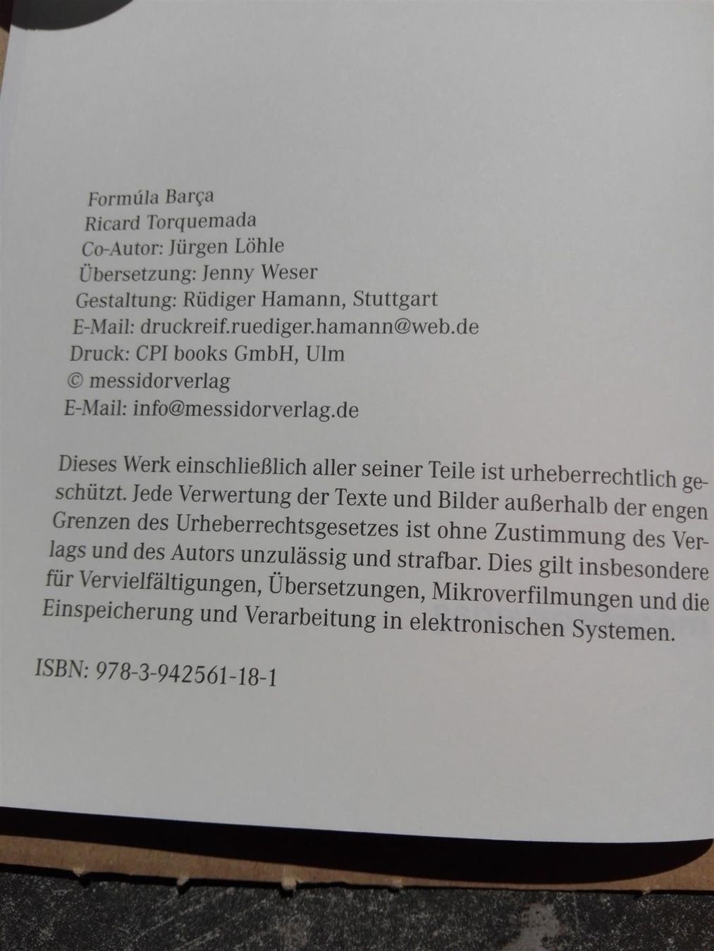 Bücher: Formúla Barça   (Ricard Torquemada) – Gebraucht aus St.Gallen von elk2022 2