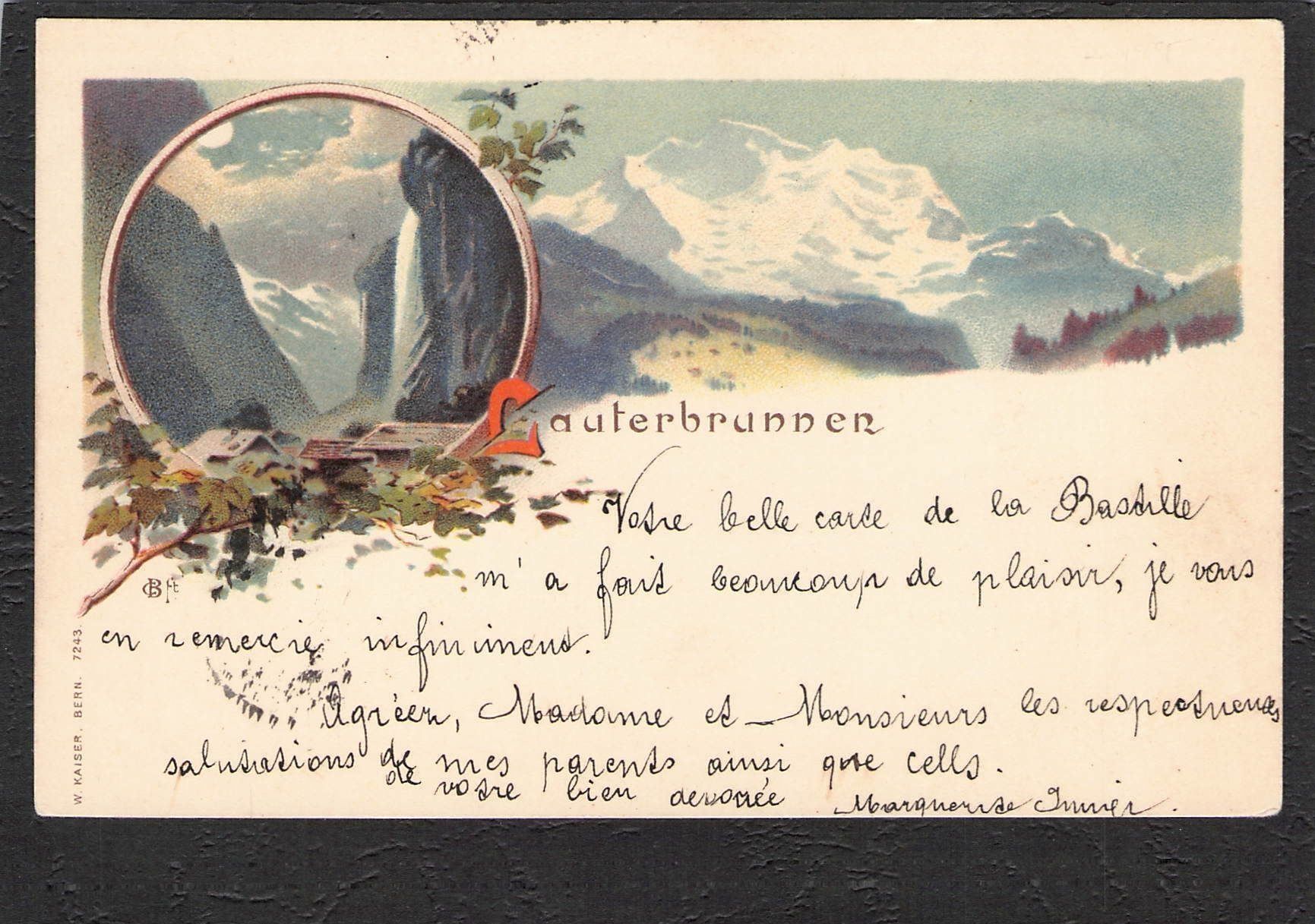 Cartoline postali: AK,BE Lauterbrunnen , 1898 – Usato da Reichenburg venduto da Pipo-67