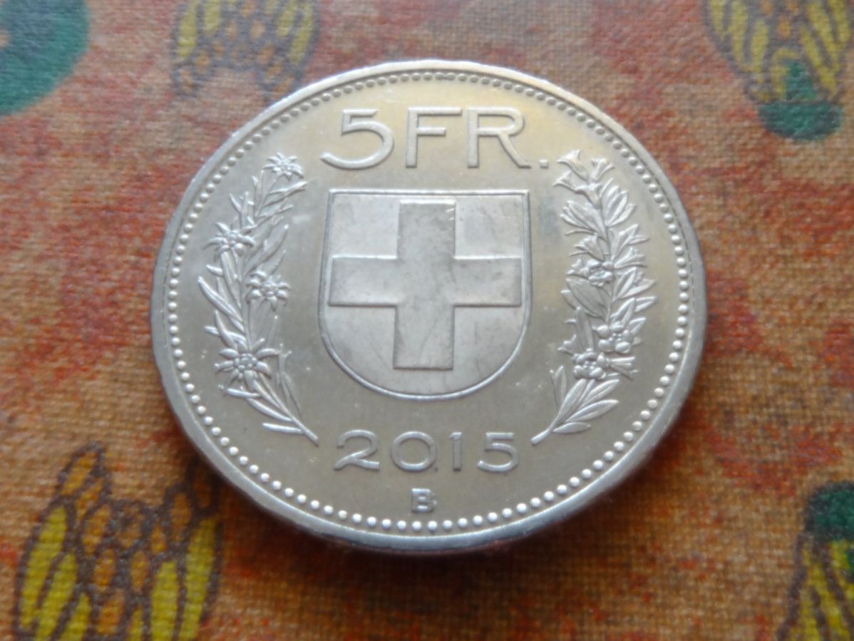 Tutti le monete: 5 Fr. 2015 – Usato da Romanel-sur-Lausanne venduto da Swift13