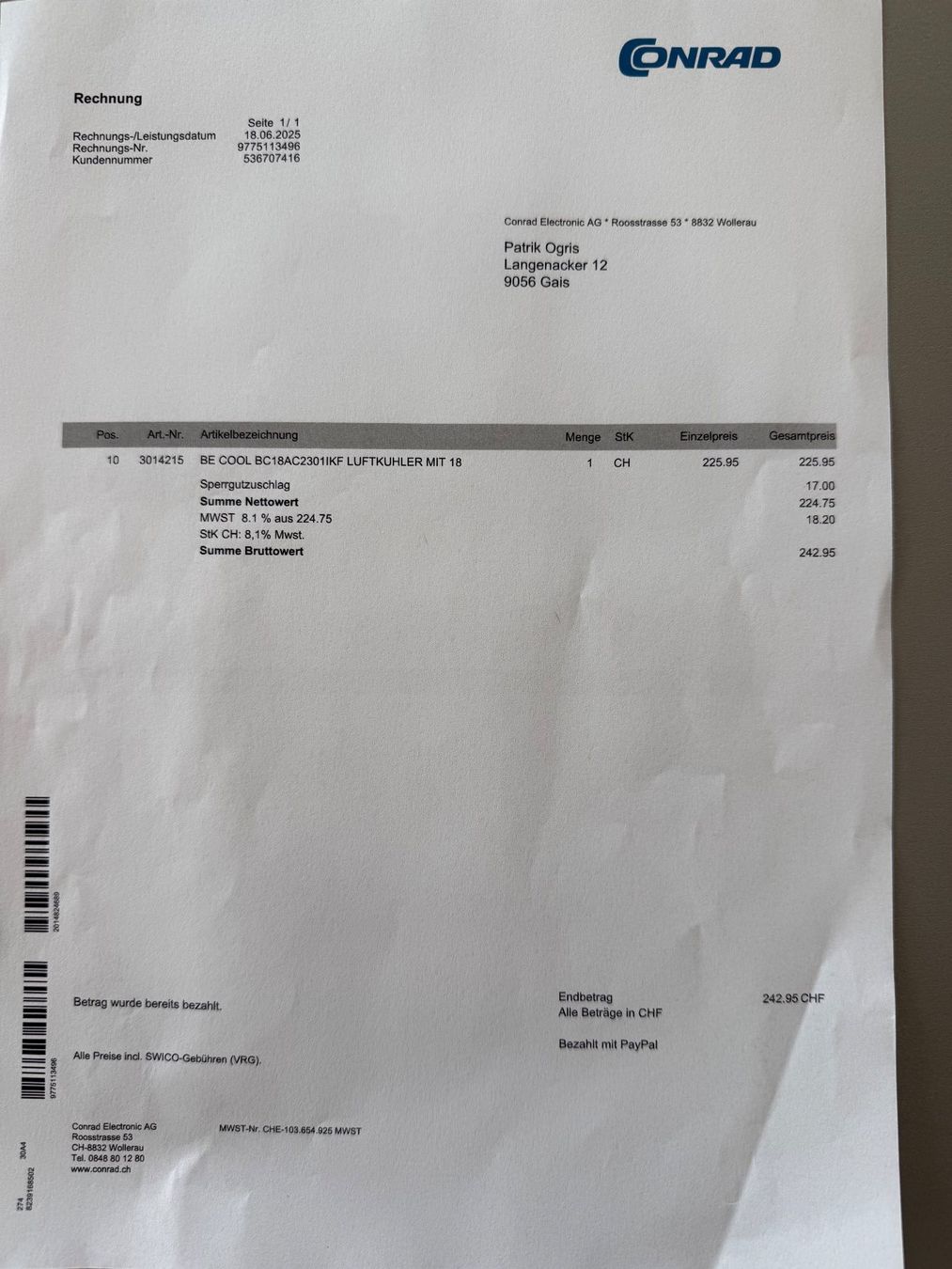 Condizionatori: BE COOL BC18AC230 Luftkühler – Usato da Gais venduto da Pat_ogris 9