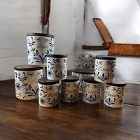Antike Gewürztöpfe 3x Gross, 6x Klein und 1 Halbrunde