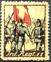 Soldatenmarke 1.WK, Infantrie Rgt 11, braungelb, Wi 2.Div 56