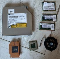 Lot composant ordinateur portable HP , RAM, CPU, Ventirad