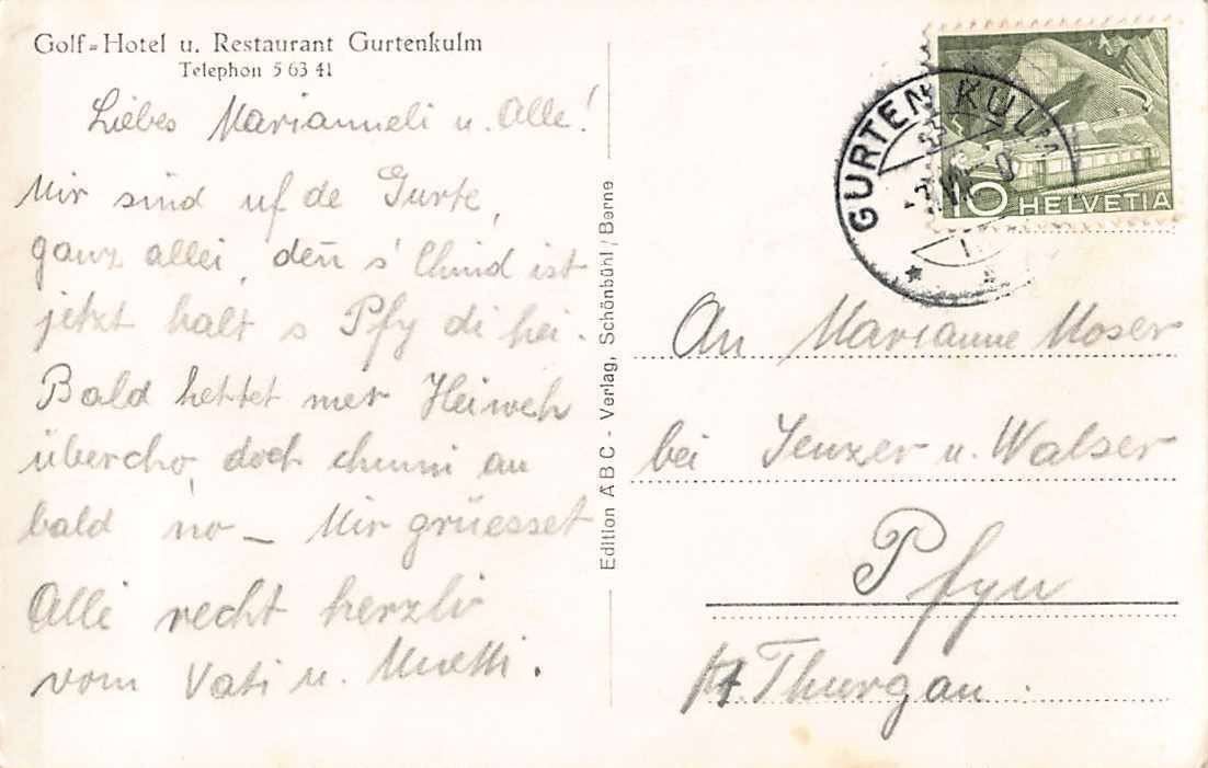 Cartoline postali: GRUSS aus BERN bei NACHT 1950 – Usato da Winterthur venduto da SchatzchischtliWinti 1