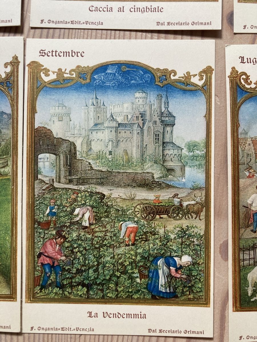 Cartoline postali: I dodici mesi, dal Breviario Grimani – Usato da Herisau venduto da Sifgana 1