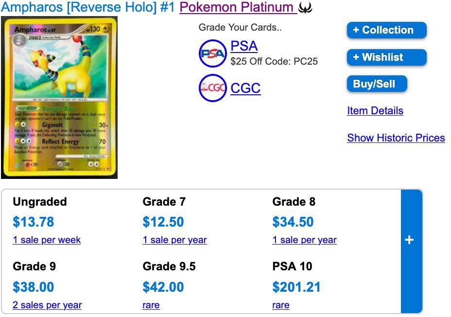 Pokémon Carte collezionabili: Ampharos Rare Reverse Holo 1 & Rare 14 – Usato da Zürich venduto da PEACECOCOON 3