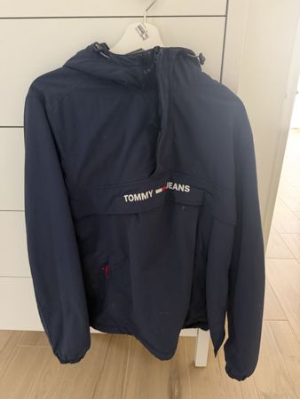 Tommy Jeans Anorak dunkelblau Kapuze gebraucht