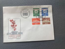 Schweiz Genf 1962 ONU Musée Philatélique – Vollständiger FDC