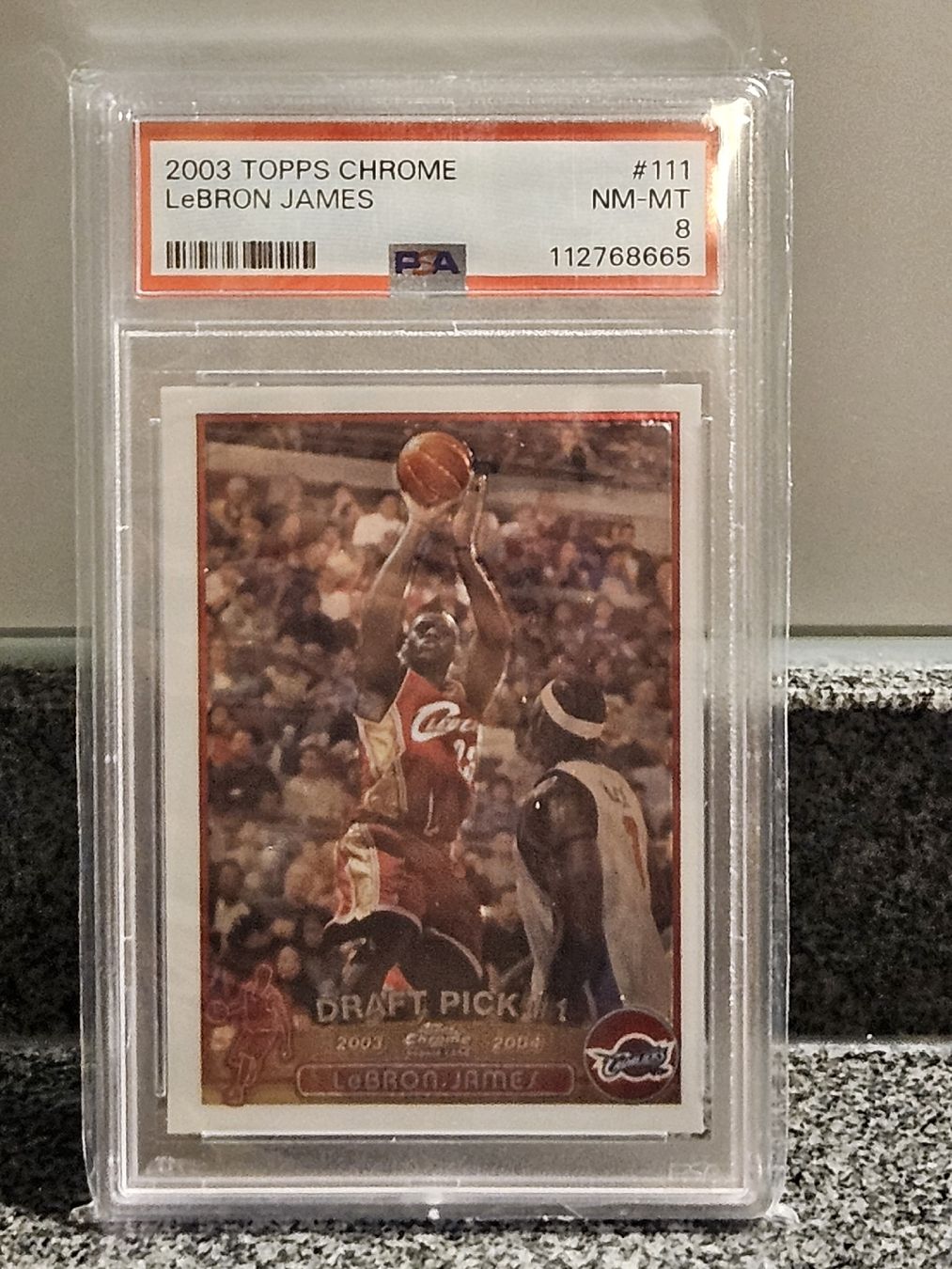 Topps Carte collezionabili: LeBRON James 2003 Rookie / Topps Chrome PSA 8 – Usato da Oberdorf BL venduto da BaldenEagle
