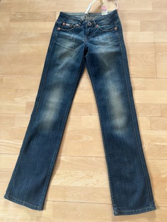 MOGUL Damen Jeans in Gr. 25, Blau, NEU