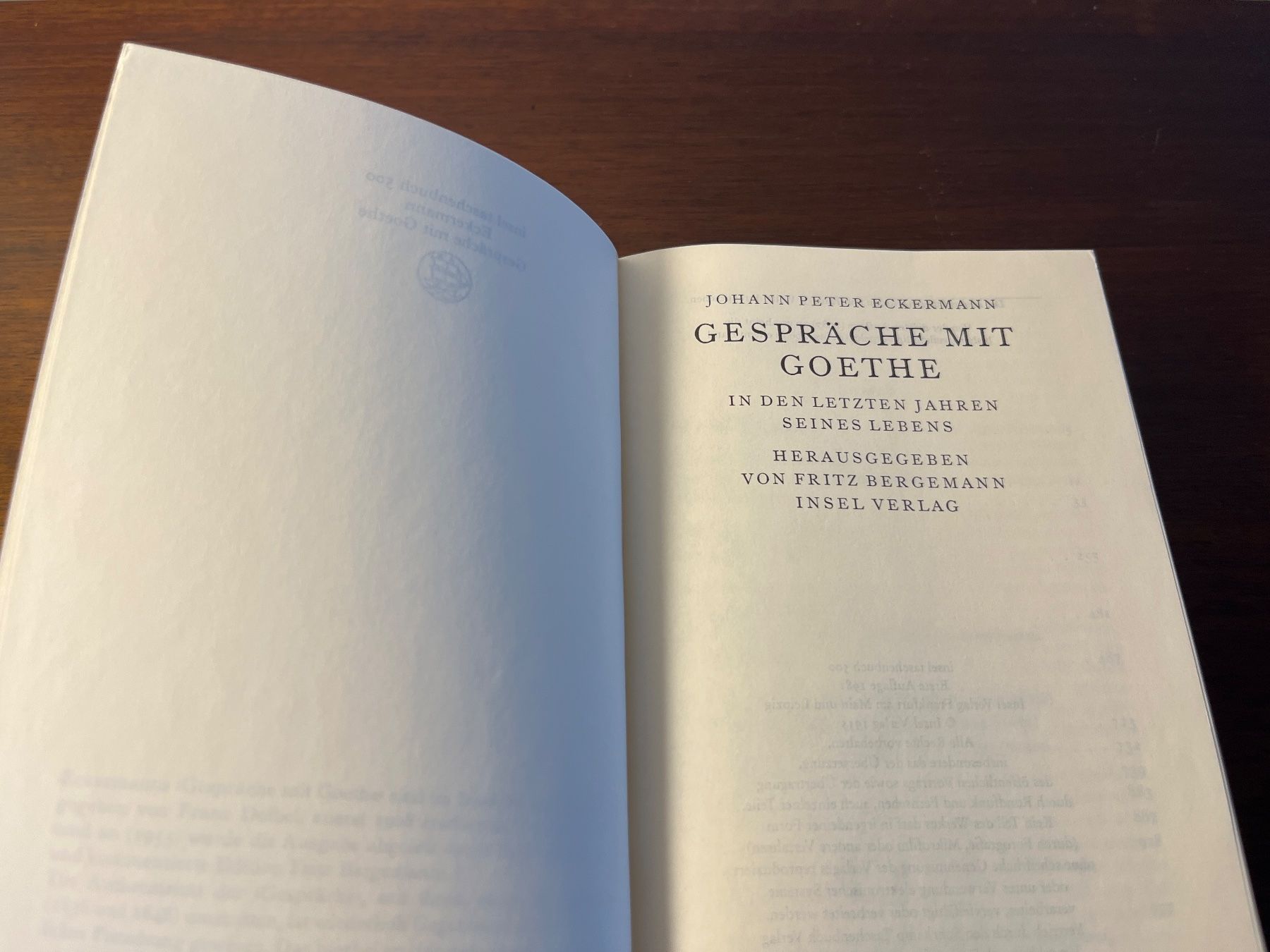 Libri: Buch - Eckermann Gespräche mit Goethe – Usato da Luzern venduto da Jiggy_8898 4