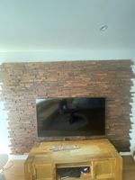 Holzverkleidung Wandpaneele braun 280x200cm zur Dekoration