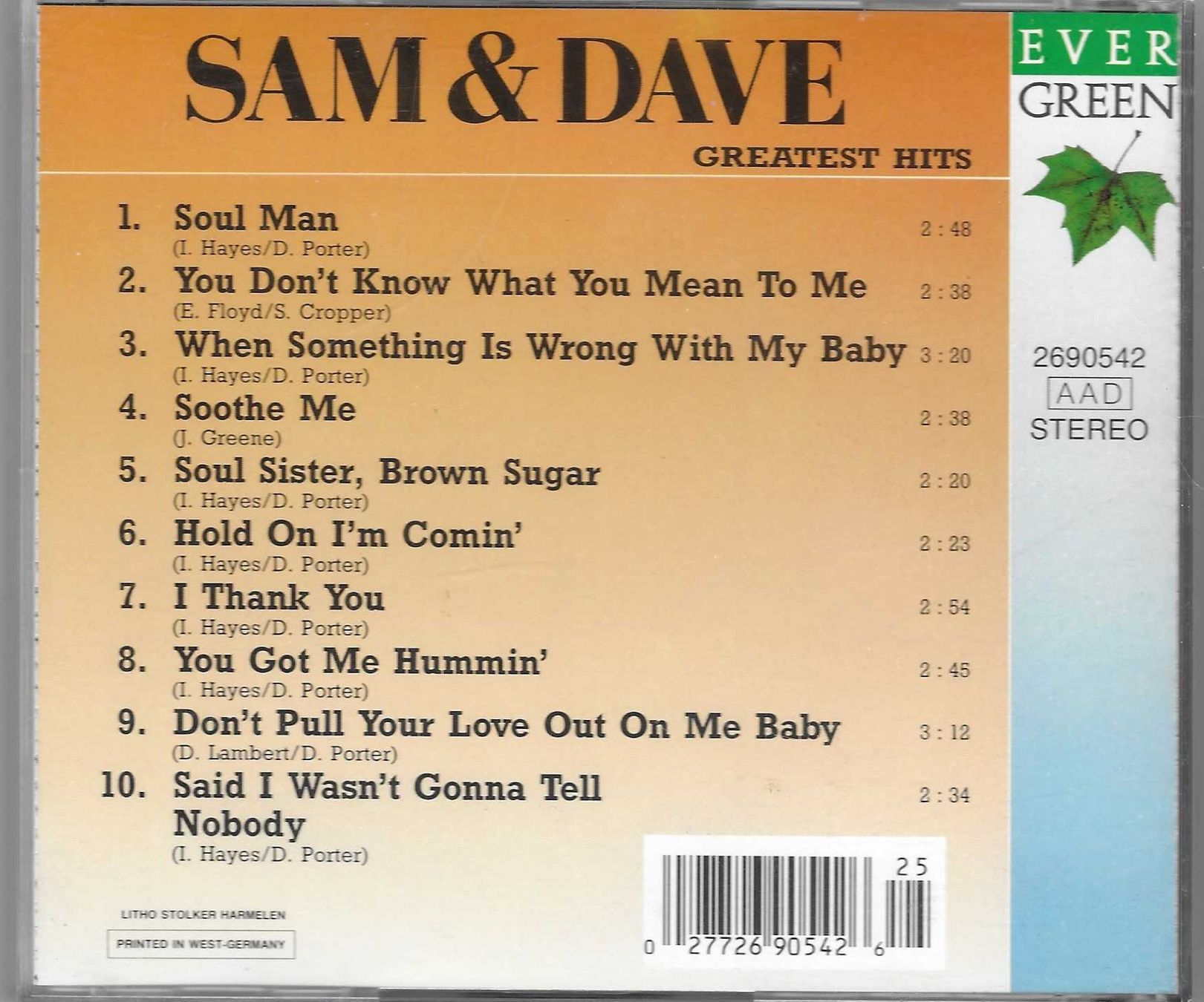 CD: SAM & DAVE  -  GREATEST HITS – Usato da Bex venduto da Giorgiob 1