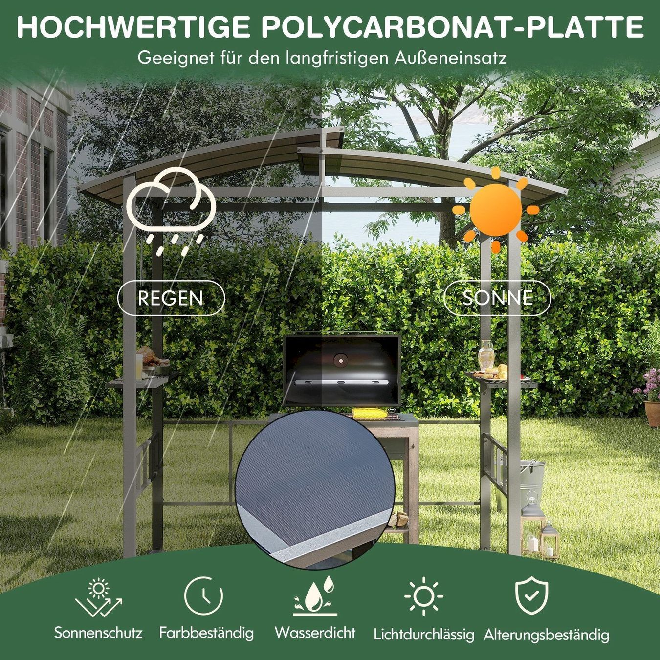 Casette da giardino & serre: Costway Grillpavillon 248x150x232cm – Nuovo e nell'imballaggio originale da Bottighofen venduto da zaap 3
