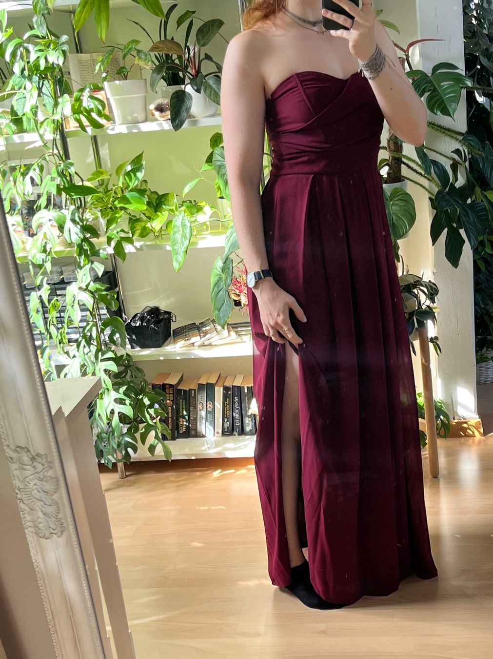 Vestiti: langes, bordeauxrotes Abendkleid, Grösse 38 – Usato da Heerbrugg venduto da R.St27 1