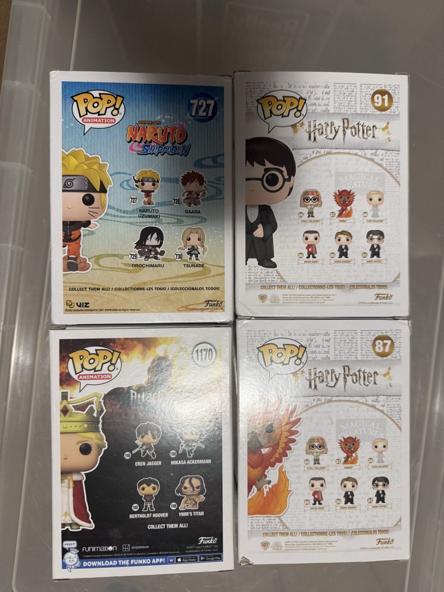 Funko Statuette: Funko Pop Bundle: Harry Potter, Naruto, Attack on Titan! – Nuovo (secondo la descrizione) da Zug venduto da axx3l 2