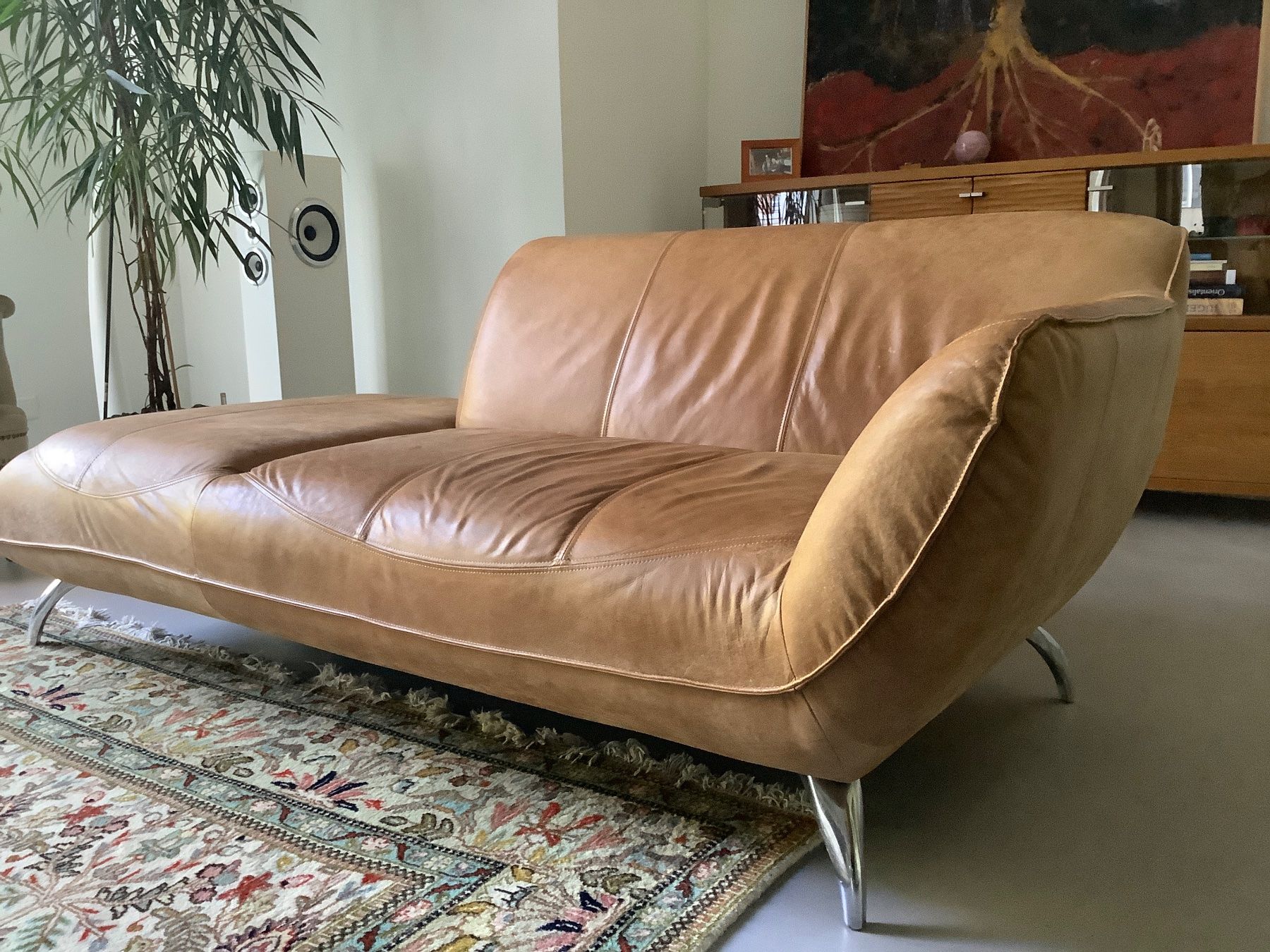 Divani: Gemütliches Ledersofa, Cognac, Repariere, Loftscape – Usato da Freienbach venduto da Elenaheinz