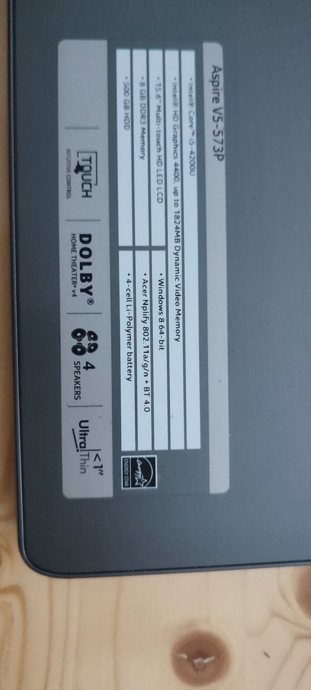 Acer Notebook: Laptop Acer V5-573P – Usato da Bichelsee venduto da Andi790 2
