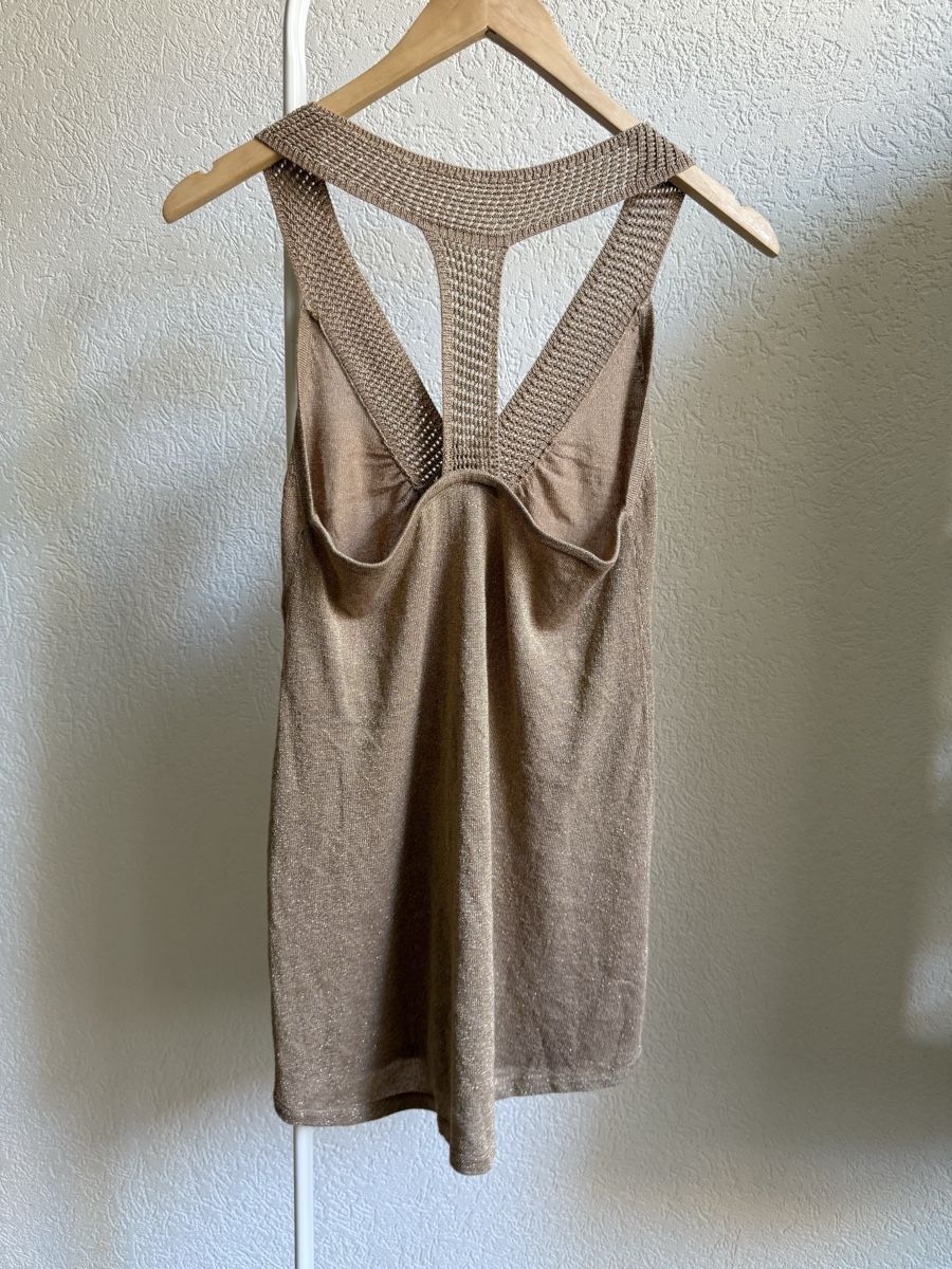 Morgan Top: Top beige doré Morgan, t.36/S – Usato da Tavannes venduto da Thriftshop 2