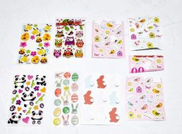 8 lustige Stickerbögen 3D + 2D