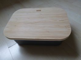 KUHN Rikon Behälter  Holzdeckel  Edelstahlbehälter