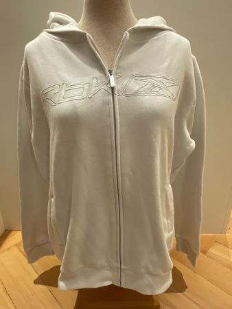 Weisses Vintage REEBOK Jäckli / Zip Hoodie Gr. 42