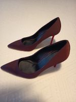 Satin High Heels Burgundy