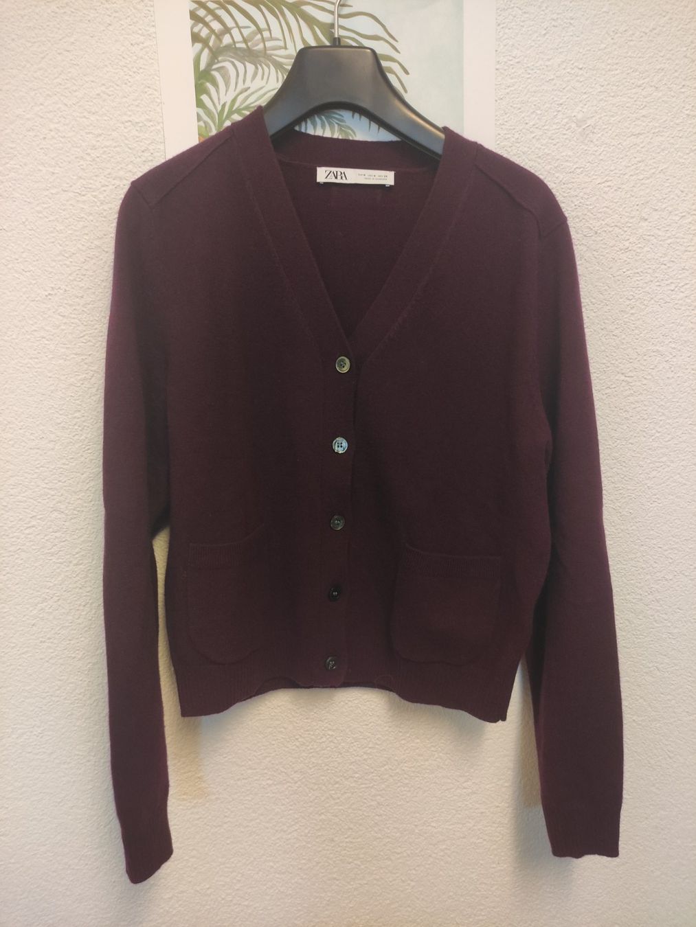 Zara Giacche: Zara Strickjacke Grösse S, Rot Bordeaux – Usato da Schliern b. Köniz venduto da Pecannut