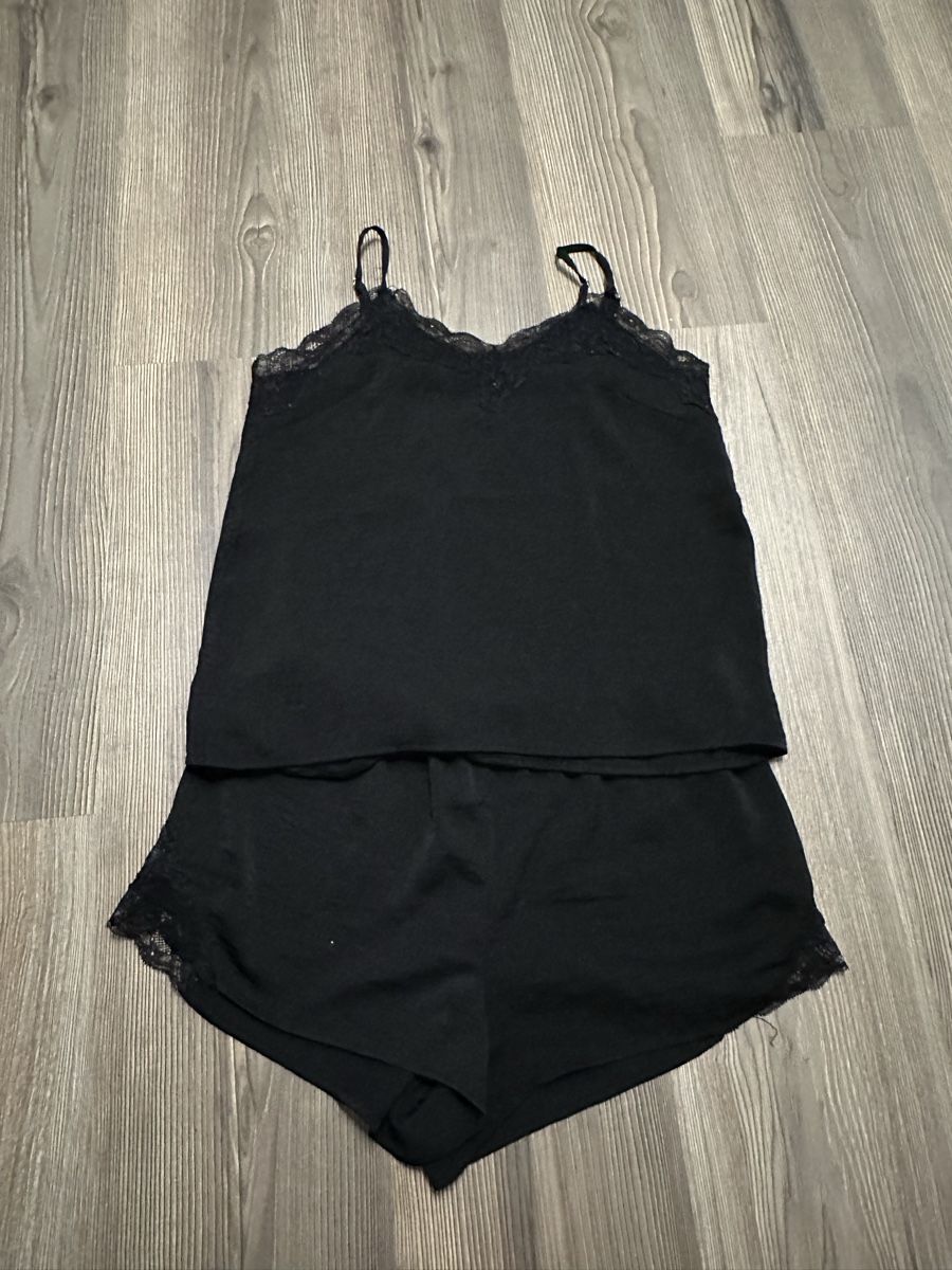 H&M Negligees & Pigiami: Pyjama Set schwarz mit Spitze Grösse S – Usato da Schaanwald venduto da ael248