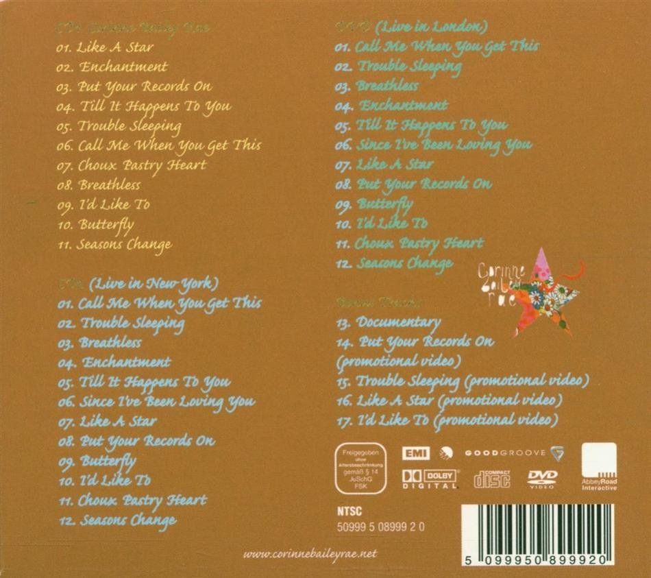 CD: Corinne Bailey Rae - Special Edition, 2 CDs + DVD – Nuovo e nell'imballaggio originale da Baden venduto da lattemiele 1