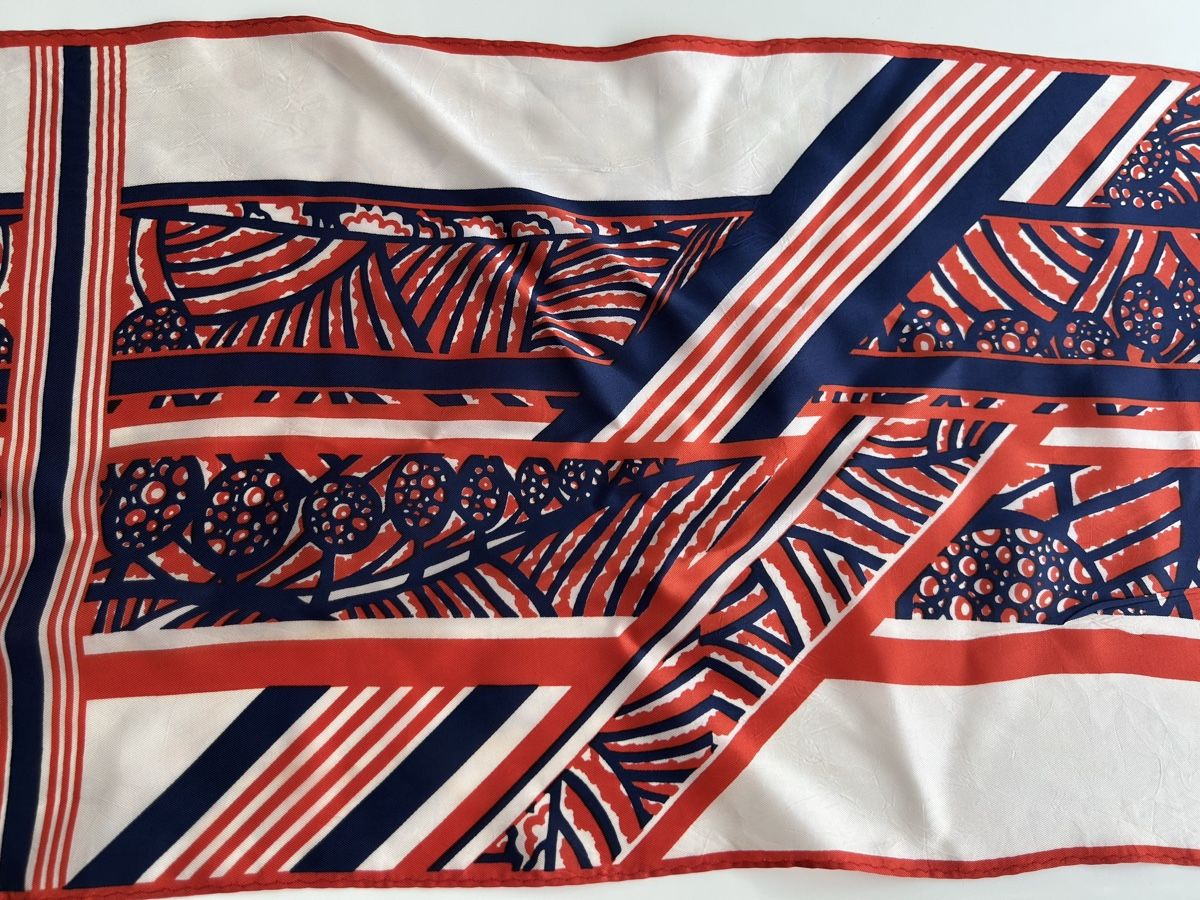 Foulard & Sciarpe: Long Scarf Geometric Pattern Red Blue White 111 cm – Nuovo (secondo la descrizione) da Saland venduto da ele_vc96 1
