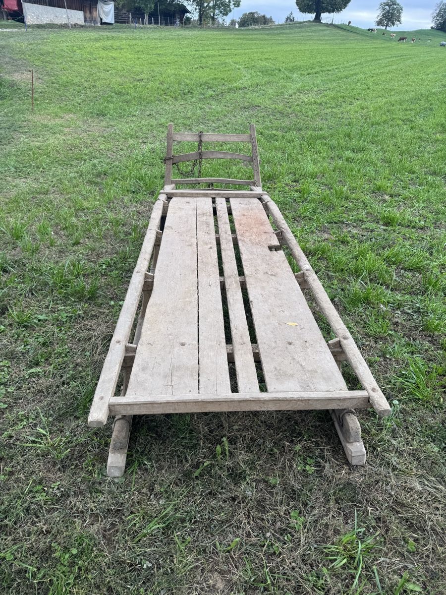 Schlitteln: Antiker Holzschlitten – Gebraucht aus Mühlethurnen von oberfeld126 1