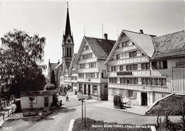 Kurort Rehetobel, Gasthaus Post, Kirche um 1950