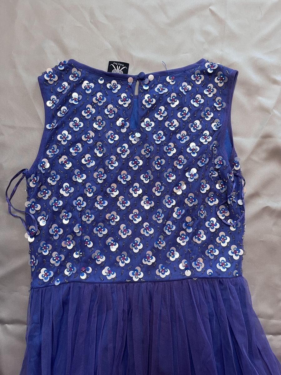 Vestiti: Wunderschönes, langes, blaues Abendkleid mit Pailletten – Nuovo (secondo la descrizione) da Winterthur venduto da serc.e 4