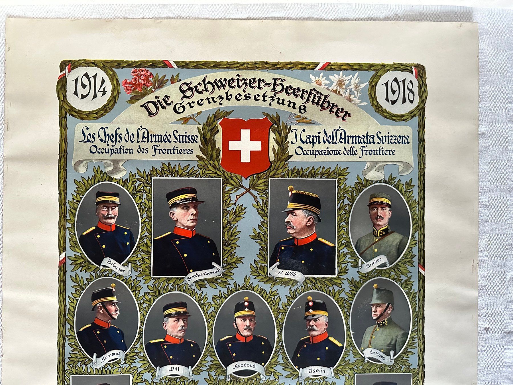 Foto & Immagini: Affiche "Les chefs de l'Armée Suisse 14-18" – Usato da Ste-Croix venduto da BuffetSC 2