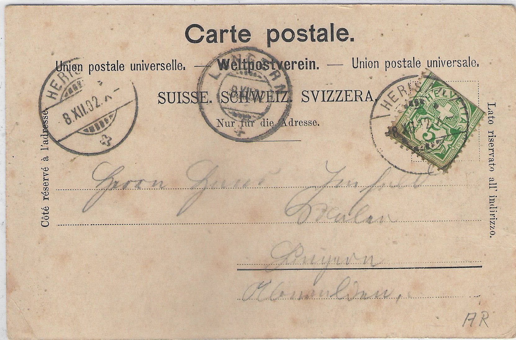 Cartes postales: Gruss aus Herisau – D'occasion à Ettingen par Kartenplanet 1