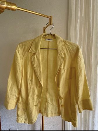 Leinen Blazer Butter Gelb Gr. 36