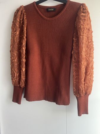 Damen Pullover YMZlife braun gerippt neuwertig